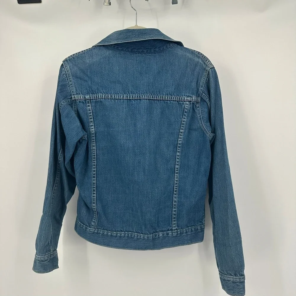Montgomery Ward Womens Vintage Denim Trucker Jacket Size M Western Americana